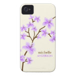 Purple Cherry Blossoms Tree iPhone 4 Cases