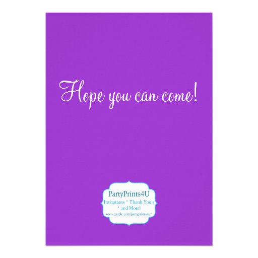 Purple Chevron and Pink Butterfly Birthday Party Custom Invitation