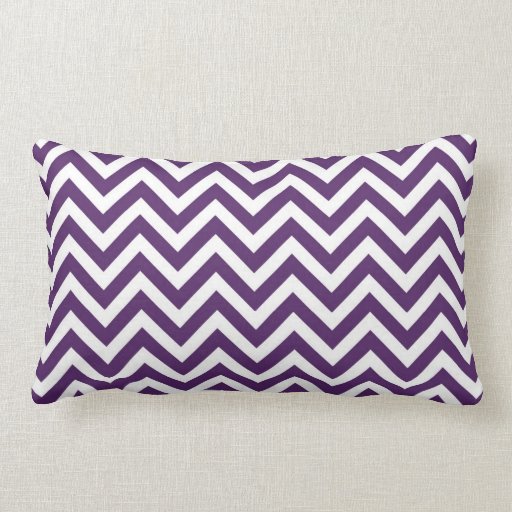 Purple Chevron Lumbar Pillow Zazzle