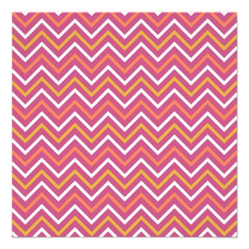 Purple Chevron Pattern Birthday Party Invitations