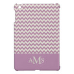 Purple Chevron Stripe 3  Monogram iPad Mini Covers