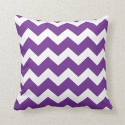 Purple Chevron Throw Pillow