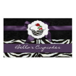 purple chic cupcake business Cards business cards