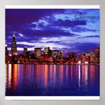 Purple CHicago, Canvas Posters