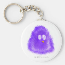 Purple Chick Critter Keychains