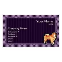 Purple Chow Chow Business Card Templates