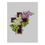Purple Christan Cross Post Cards