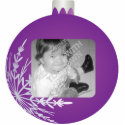 Purple Christmas Ball Ornament Photo Frame photo sculptures by holidayornaments Purple Christmas Ball Ornament Photo Frame photo sculptures