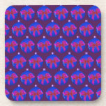 Purple Christmas Bauble Pattern Coaster