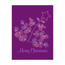 Purple Christmas postcards