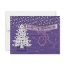purple christmas tree card invitations by EverythingCards purple christmas tree card invitations