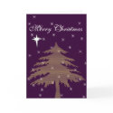 Purple Christmas Tree Holiday Card by samack Purple Christmas Tree Holiday Card