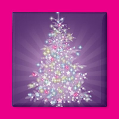 Purple Christmas Tree Magnet Zazzle_magnet