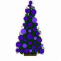 Purple Christmas Tree Ornament photo sculptures