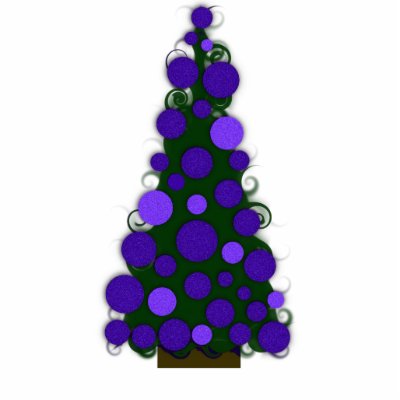 Purple Christmas Tree Ornament photo sculptures