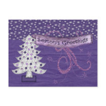 purple christmas tree postcard by EverythingCards purple christmas tree postcard