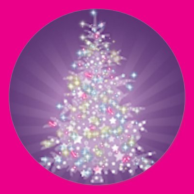 Purple Christmas Tree Round Stickers Zazzle_sticker Purple Christmas Tree Round Stickers Zazzle_sticker