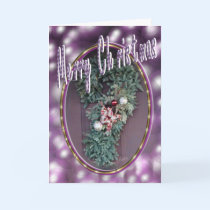 Purple Christmas Welcome-customize cards by MakaraPhotos Purple Christmas Welcome-customize cards
