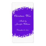 Purple Christmas Wine Label
