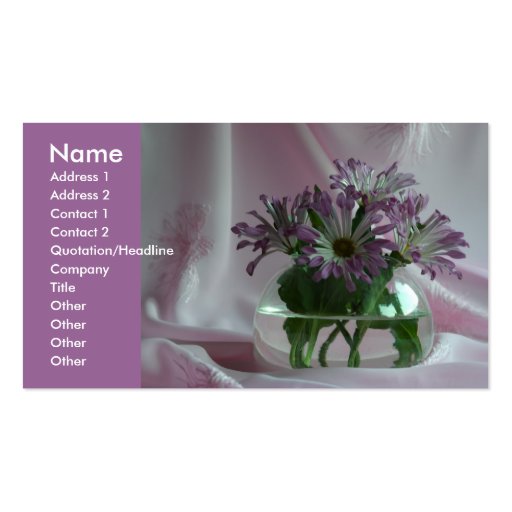 purple chrysanthemums business card template