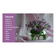 purple chrysanthemums business card template