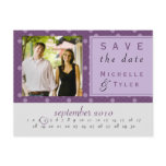 Purple Circle Save the Date Card postcards
