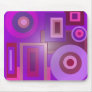 purple circles and squares mouse mats