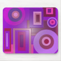 purple circles and squares mousepads
