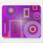 purple circles and squares mouse mats