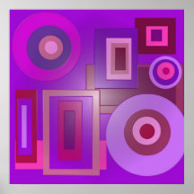 purple circles and squares print