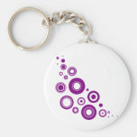 Purple Circles Keyring Keychains