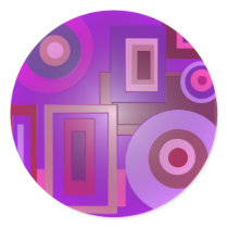purple circles squares stickers by DonnaGraysonAbstract purple circles squares stickers