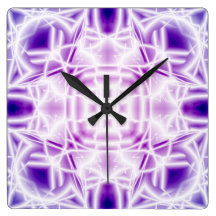 Purple Circuit Wall Clock