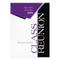 Purple Class Reunion Invitation invitations