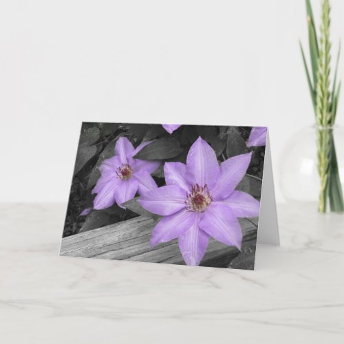 Purple Clematis Card card