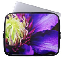 Purple Clematis flower laptop sleeve laptop sleeves