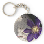 Purple Clematis Keychains