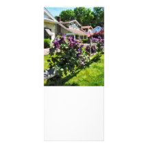 Purple Clematis on Rustic Fence Rack Card