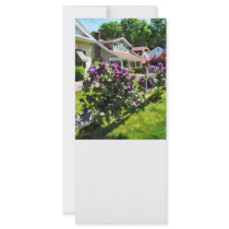 Purple Clematis on Rustic Fence Rack Card