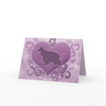Purple Cocker Spaniel Valentine's Day Card