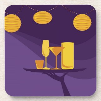 Purple Cocktail Coasters corkcoaster