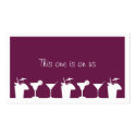 Purple cocktail wedding event custom drink ticket profilecard