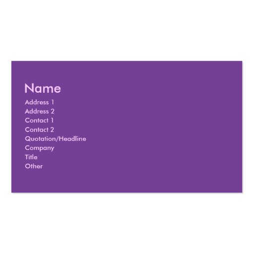 Purple color business cards