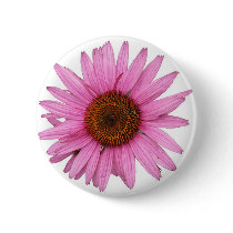 Purple Cone Flower Pinback Buttons