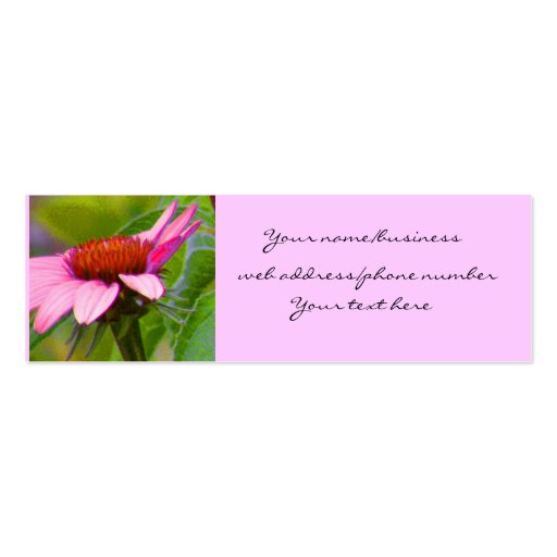 Purple Coneflower Profile Cards Business Card (front side)