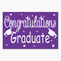 Purple Congratulations Graduate Yard Sign yard signs