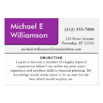 Purple Corner RESUME Business Cards business cards