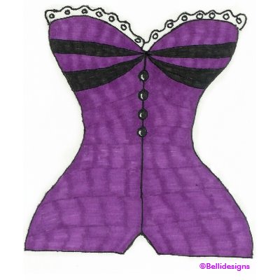 Purple Corset T-shirt by cathye421
