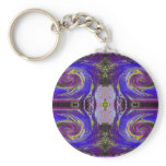 purple cosmos swirl key chain