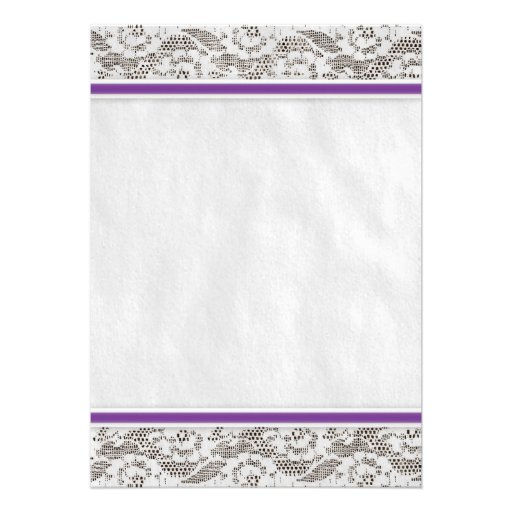 Purple Country Lace Bridal Shower Invitations